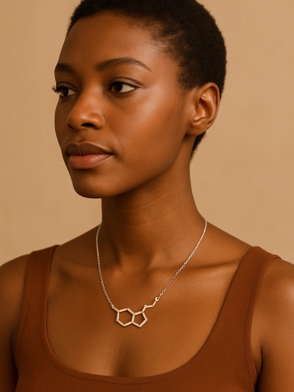 Honeycomb Link Necklace in Sterling 925. Silver Made In Italy